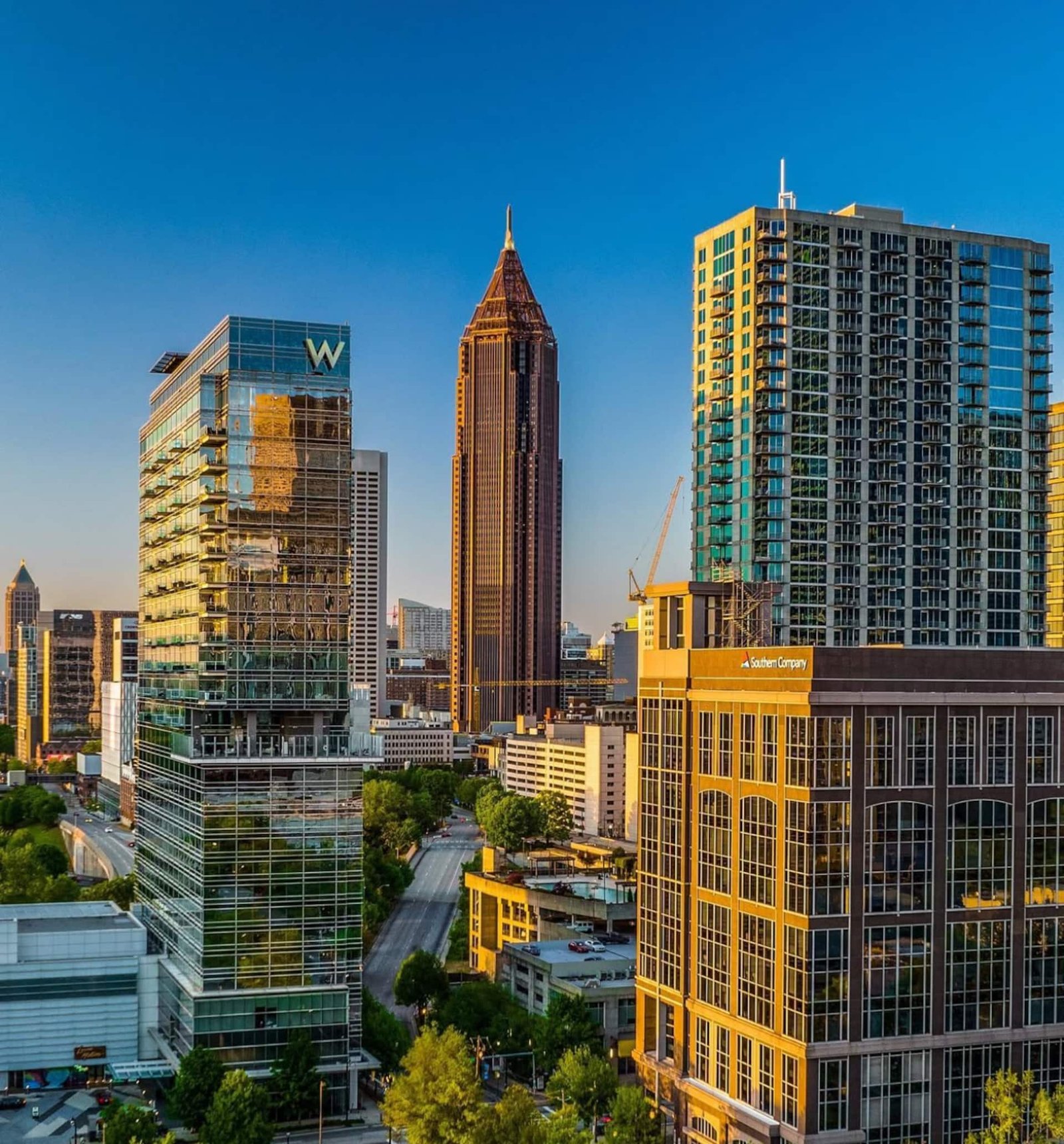 Downtown Atlanta high-rise skyline in daylight